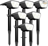 6 Pack Solar Spot Lights Outdoor,Auto On/Off Solar Lights Outdoor Waterproof IP65,2-in-1 Solar Powered Outdoor | Lumora