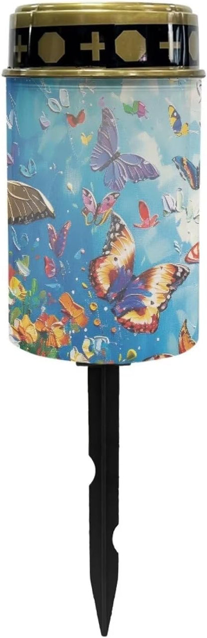 Solar Garden Lights,Butterfly Solar Lights Outdoor Waterproof, Auto On/Off, Pathway Solar Lights for Outside Yard Patio Walkway Driveway Landscape Lawn Decorations