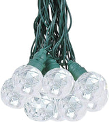 10 Foot LED G40 Sparkle Outdoor Patio String Lights with 10 Pure White Globe Bulbs – Market Bistro Café Hanging | Lumora