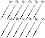 12pcs Stainless Steel Solar Pathway Lights Outdoor Solar Stake Lights for Garden Walkway Bright White LED Easy | Lumora