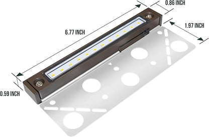 GKOLED 8-Pack Replaceable 6.8" LED Hardscape Lights, Low Voltage Retaining Wall Lights, Paver Wall Hardscape Lighting, Outdoor Landscape Step Lights, 12VAC/DC 1.5W 2700K, Die-cast Aluminum Housing