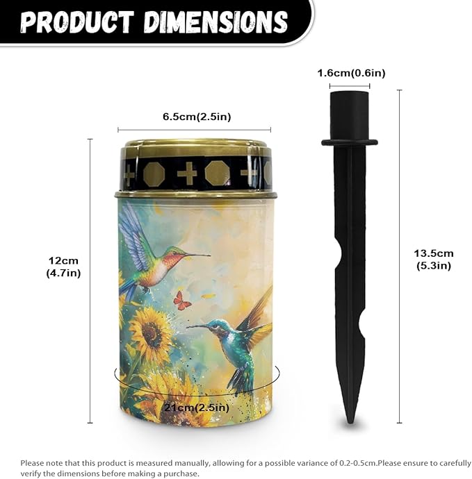Solar Lights Outdoor Garden Stake Lights LED Solar Lantern Sunflower Hummingbirds Landscape Decoration Lighting for | Lumora