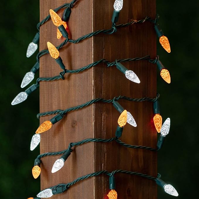 Novelty Lights 24FT 70 LED C6 Christmas String Lights, Outdoor Tree Commercial Grade LED Lights, Permanent | Lumora