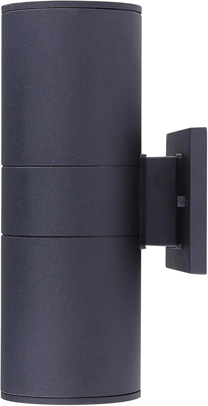 Canarm Baylyn 2-Light Outdoor Wall Sconce, Black Finish Up/Down Light, Easy Install Durable Wet-Rated Outdoor Lighting for Porch, Patio, Entryway or Garden