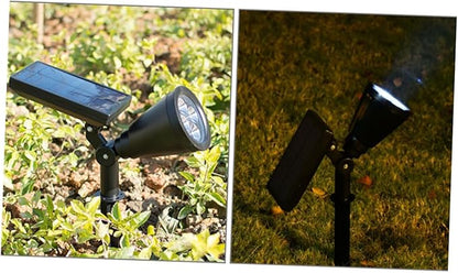 NUOBESTY Solar Path Lights and Solar Garden Spotlights 4-led Color-Changing Outdoor Lawn and Wall Mounted for Yard and Landscape Lighting