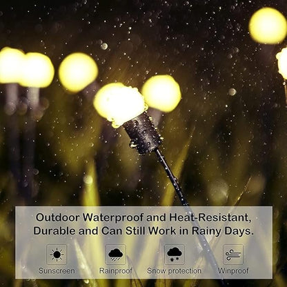ANTQUE (2 Pack 16 LED Firefly Light, New Upgraded Swaying Starburst Solar Garden Lights, Vibrant Waterproof Outdoor Lights for Yard Patio Pathway Decoration