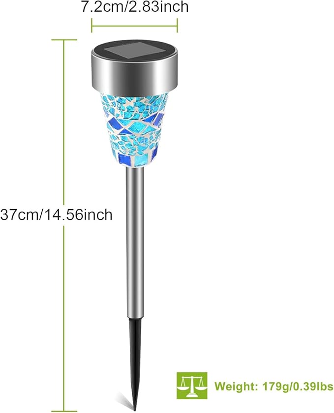 iMounTEK Upgrade Solar Lights Outdoor Decorative-6 Pack Solar Garden Lights Stakes, Flower Bed Decorations Color Lawn Ligh ts, Decor for Path, Waterproof, IP44 Waterproof for Walkway Yard Driveway