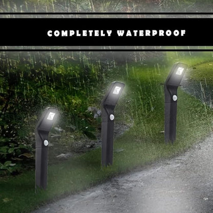 Morvat LED Auto Solar Powered Outdoor Path Lights with Watertight Lens for Garden Yard & Pathway, Bright Waterproof Landscape & Patio Lighting, Dusk to Dawn (Motion - Small)