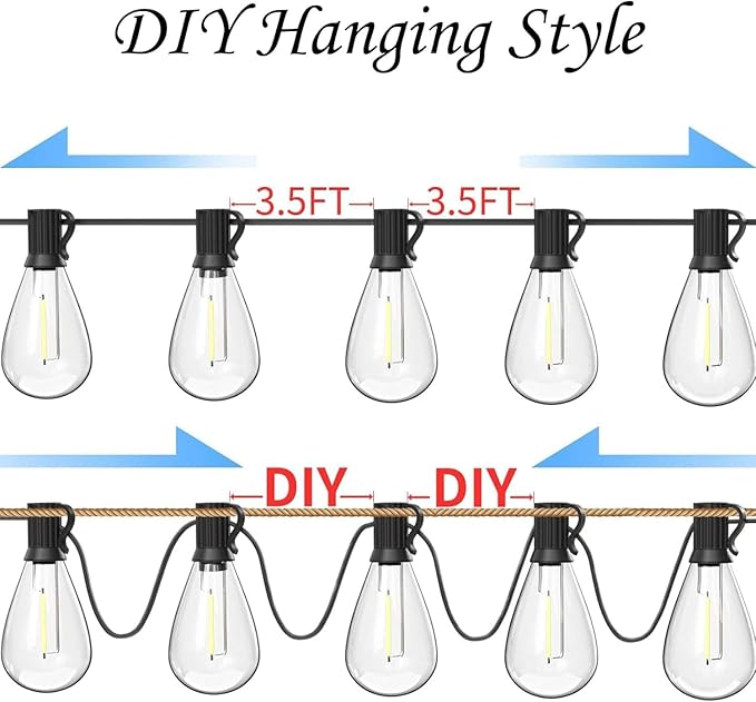 120FT Outdoor String Lights, Ultra Long Waterproof 30+2 Shatterproof Bulbs Led Outside Patio Lights for Porch Deck | Lumora