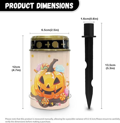 Solar Lights Outdoor Waterproof, Halloween Pumpkin Landscape Lighting Outdoor Solar Lights for Outside Solar Garden Lights for Pathway, Walkway, Patio, Yard, Lawn