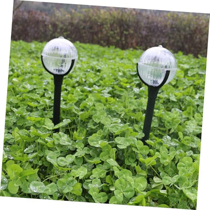 2pcs Solar Garden Lights Colorful LED Landscape Path Lights Outdoor Lawn Decor Plastic Solar-Powered Lamps for Patio and Yard