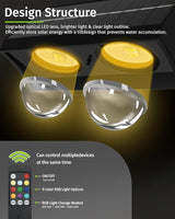 Solar Fence Lights Outdoor with Remote Control, RGB Color Changing & Warm/Cool White LED Deck Lights, High | Lumora