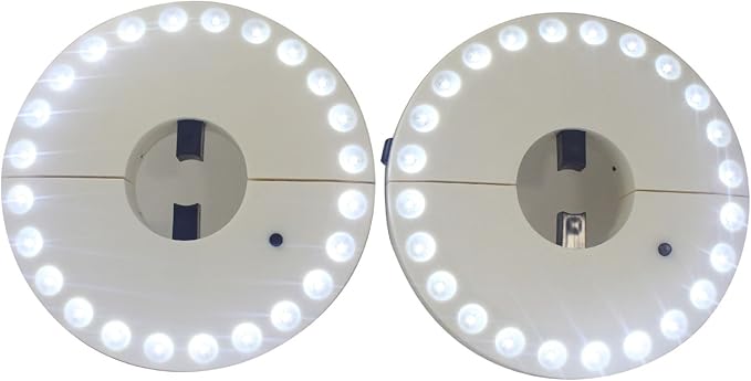 EcoGecko 2 Pack Super Bright LED Umbrella Pole Light, Battery Operated, White | Lumora