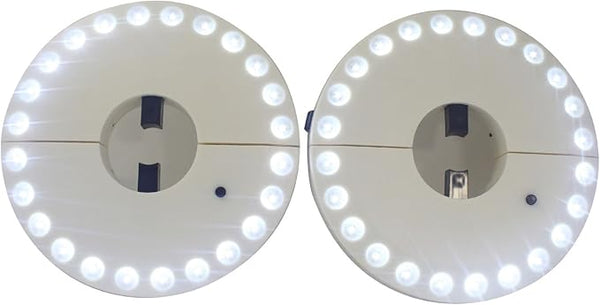 EcoGecko 2 Pack Super Bright LED Umbrella Pole Light, Battery Operated, White | Lumora