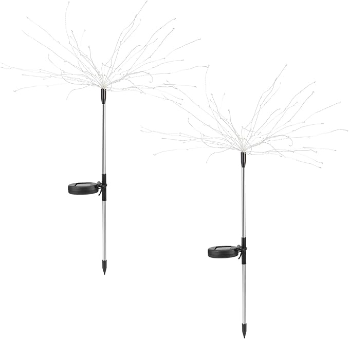 105LED Solar Fireworks Lights 2Pcs IP44 Waterproof Outdoor Lawn Path Garden Lamps - Long - Lasting Polysilicon | Lumora