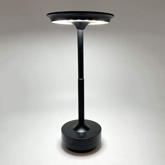 Cordless Table Lamps Rechargeable, Portable Battery Operated Lamp, Stepless Dimming LED Table Light with Memory Function, for Outdoor/Dinner/Patio/Restaurant, (Black 4 Pack)