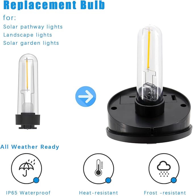 Solar Light Bulb Replacement May Fit Hampton Bay Solar Light 3V Warm White Solar Lightbulb Outdoor Indoor for Yard | Lumora