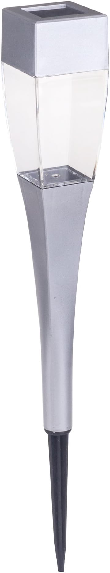Solar Powered Lights (Set of 24)- LED Outdoor Stake Spotlight Fixture for Gardens, Pathways, and Patios by Pure Garden-Silver