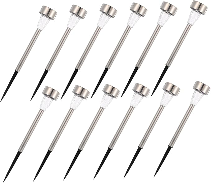 12pcs Solar Lights Patio Lights Outdoor Pathway Low Voltage Landscape Stake for Garden Decor | Lumora
