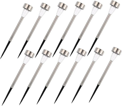 12pcs Solar Lights Patio Lights Outdoor Pathway Low Voltage Landscape Stake for Garden Decor