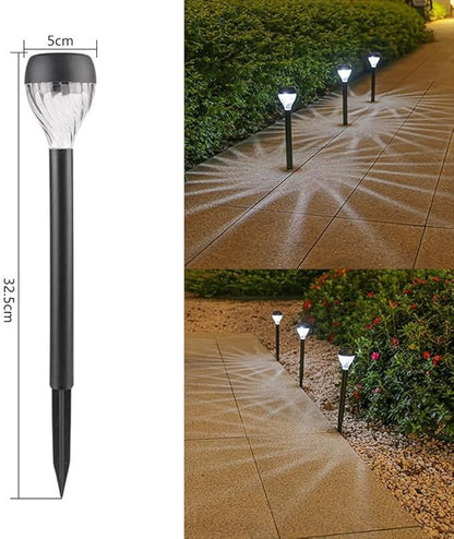Solar Pathway Lights LED Solar Light IP44 Waterproof Landscape Lighting for Patio Driveway Decor (Cold White*4PCS)