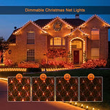 JMEXSUSS 360 LED Orange Net Lights