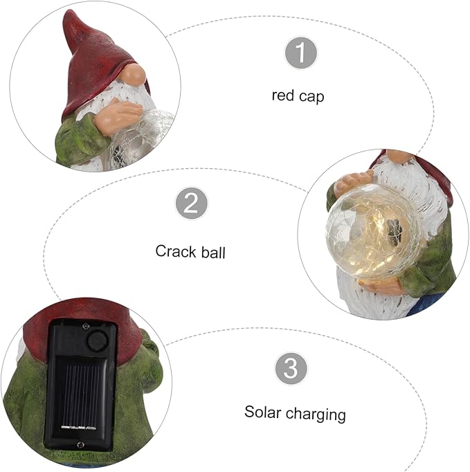 Outdoor Decorative Solar Garden Lights Resin Craft Landscape Light Solar Pathway Lamp