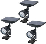 Outdoor LED Spotlight Waterproof Solar Spotlights with Clip Security Tree Spotlights Adjustable IP65 Mini Clip Lamp | Lumora