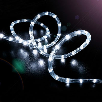 Solar Rope Lights, 23ft 50LED Waterproof Copper Tube Wire String Lights for Garden,Yard, Path, Fence, Stairs, Backyard, Patio Decorative (Cold White)