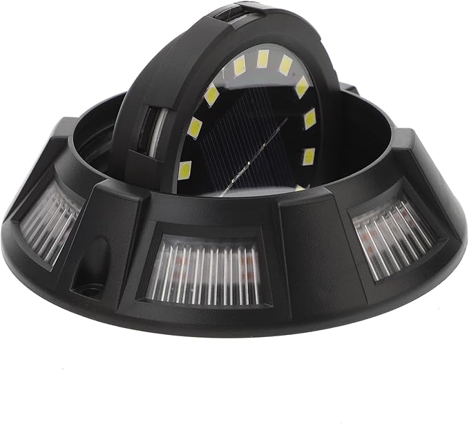 NUOBESTY 4Pcs Solar Ground Lights Outdoor Patio Pathway Landscape Lighting with Rotatable Side Glow Design Easy | Lumora