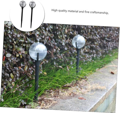 2pcs Solar Garden Lights Colorful LED Landscape Path Lights Outdoor Lawn Decor Plastic Solar-Powered Lamps for Patio and Yard