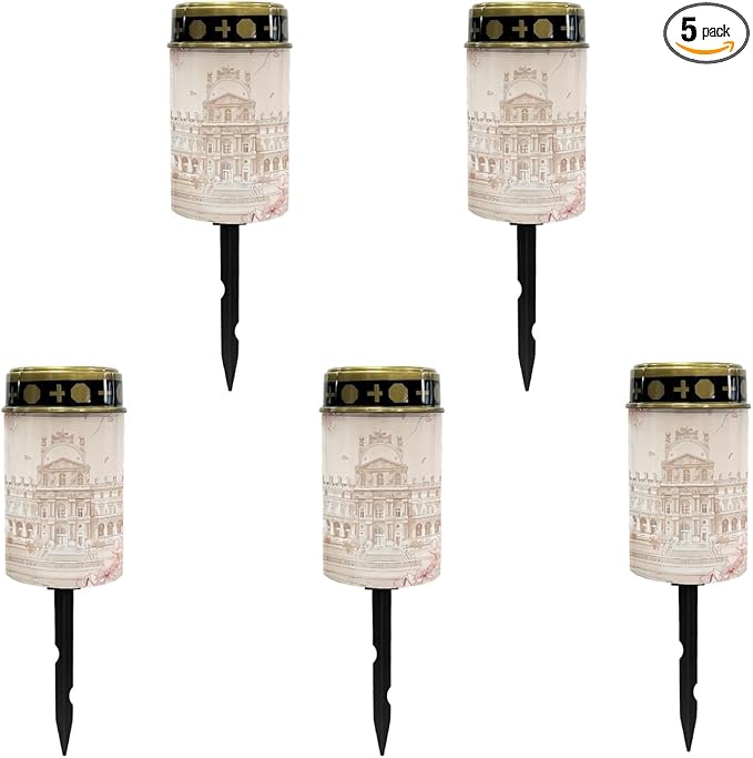 Castle Cemetery Lights - Solar Powered, Waterproof, Auto On/Off, Cute Garden & Pathway Lanterns