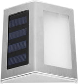 Walfront Solar Step Lights, LED Outdoor Stair Lights, Stainless Steel, Warm White, IP65 Waterproof, 4 LED, for | Lumora