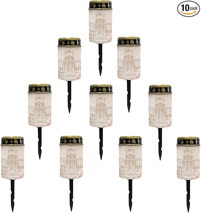 Castle Cemetery Lights - Solar Powered, Waterproof, Auto On/Off, Cute Grave & Garden Lights