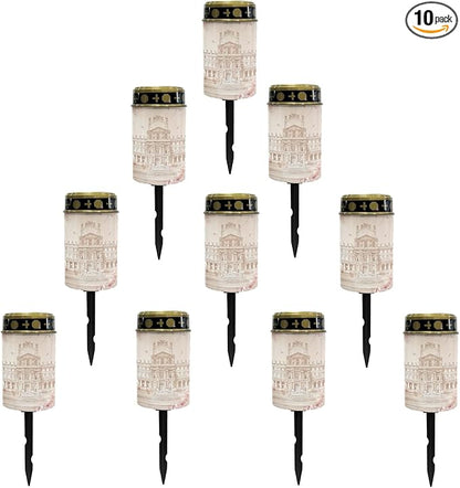Castle Cemetery Lights - Solar Powered, Waterproof, Auto On/Off, Cute Grave & Garden Lights
