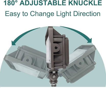 kadision LED Flood Light Outdoor 50W, 6500LM (200W HPS/MH Equiv.) 5000K Daylight, Waterproof Knuckle Mount LED Outdoor Flood Lights for Garden Porch Yard, 100-277V ETL-Listed 1-Pack