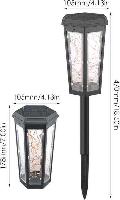 Outdoor Solar Pathway Lights - Waterproof Warm LED Garden Lamps | IP65 Rated Landscape Lighting for Patio, Yard, Walkway, Driveway, Backyard, Path Decor, Energy-Saving Night Illumination