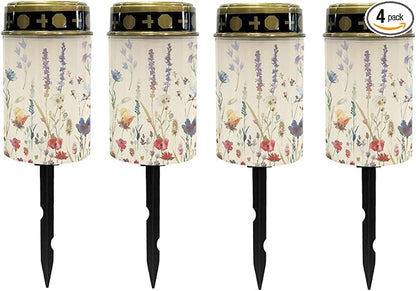 Floral Solar Pathway Lights Waterproof Solar Outdoor Lights,Solar Stake Lights Solar Lantern Solar Garden Lights Spotlights Fairy Lights,Wall Light Auto On/Off