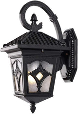 Outdoor Lamp Post Light Outdoor Glass Retro Traditional Edison Waterproof Wall Lamp Wall Fixture Vintage E27 Garden | Lumora