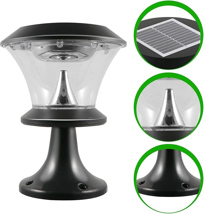 Wakauto Solar Lawn Lamp LED Garden Light Waterproof Outdoor Landscape Lighting Solar Powered Pathway Light for Yard and Patio, Round Solar-Powered Lawn Lamp with Waterproof Design