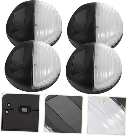 ARTIBETTER Solar Pathway Lights 4 Pack Solar Powered Outdoor Stairs Fence Garden Security Lamps