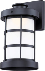 Westinghouse 6579100 Barkley Vintage One-Light Dimmable LED Outdoor Wall Light Sconce Matte Black Finish, Frosted | Lumora