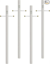 Solus 7-Foot Direct Burial Lamp Post – Outdoor Aluminum Light Pole with Decorative Cross Arm & 120V Outlet – Fits | Lumora