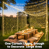 suddus 300 LED Curtain Lights Warm White 2PACK