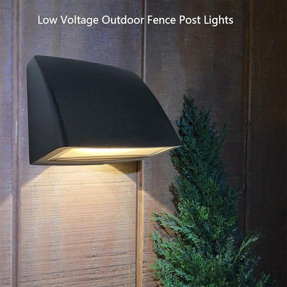 Low Voltage Landscape Lighting Deck LED Lights,Outdoor Stair Light Railing Fence Post Lights Cast Aluminum 5W 12-24V Weatherproof Black Finish 4 Packs