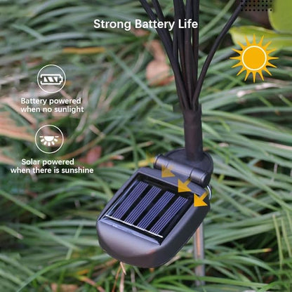 2 Pack Solar Lights Outdoor Firefly Style - Waterproof Outdoor Solar Light with 6 LEDs, Decorative Garden Decor for Yard, Patio, Pathway