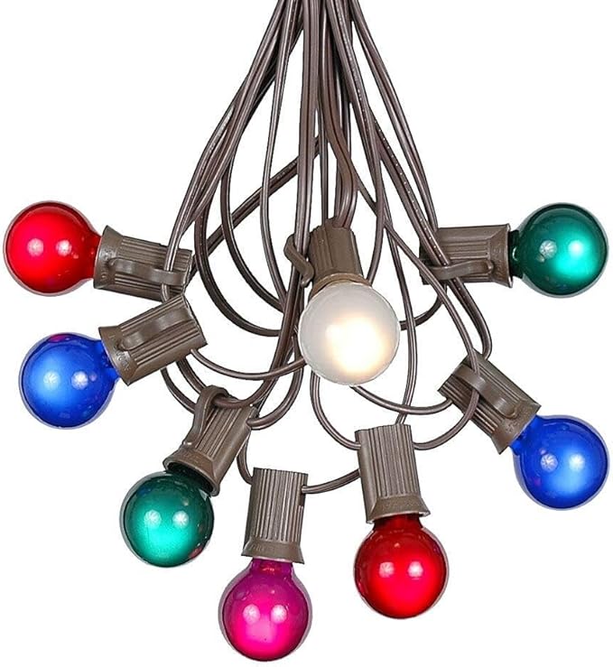 G30 Patio String Lights with 25 Globe Bulbs - Garden Hanging String Lights - Vintage Backyard Patio Lights | Lumora