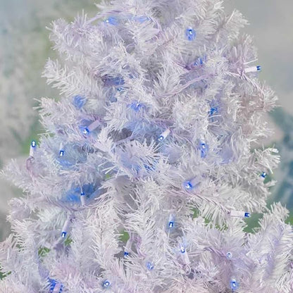Novelty Lights 34ft Christmas String Lights, 100 Blue LED Bulbs on White Wire, 4" Spacing, Connectable Indoor Outdoor Commercial Grade Lighting for Holidays Patio Weddings