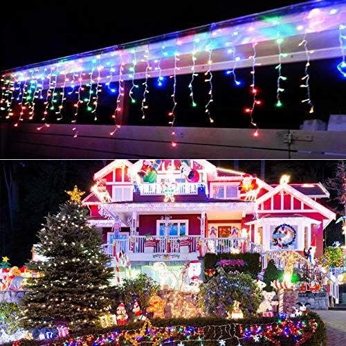 Lainin 11ft 96 LED Multi Color Linkable Fairy Curtain String Light with 8 Modes Functional Controller for | Lumora