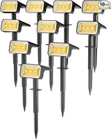 Fabrito Solar Spot Lights Outdoor 10 Pack, [108Leds, 4 Modes] Auto On/Off Spotlights, IP67 Waterproof Landscape | Lumora